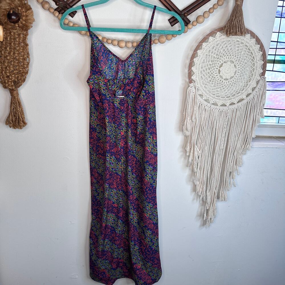 Natural Life Garland Navy Lightweight Maxi Slip Dress - Picture 4 of 5